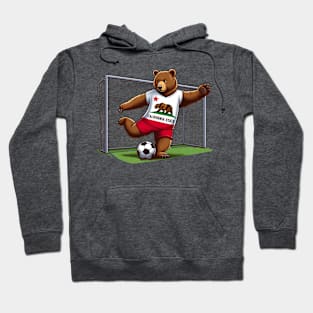 California Bear Soccer Player Hoodie